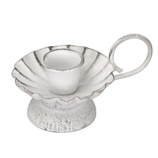 Kerzenhalter aus Eisen im Shabby-Style für Stabkerzen