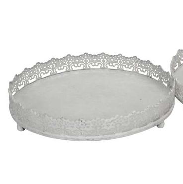 Tablett aus Eisen im antiken Look 35 cm