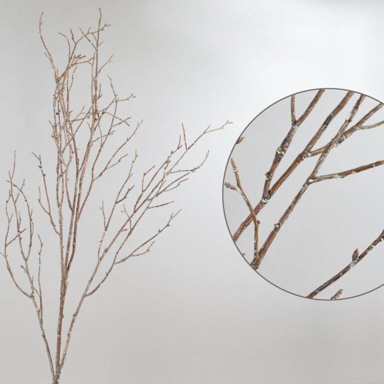 Deko-Zweig in braun-gekalkt Naturgetreu 100 cm