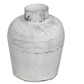 Vase klein aus Metall in weiss Variante 1