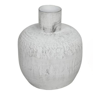 Vase klein aus Metall in weiss Variante 1