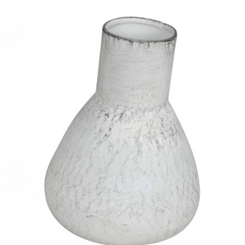 Vase aus Metall in weiss Variante 1