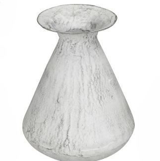 Vase aus Metall in weiss Variante 1
