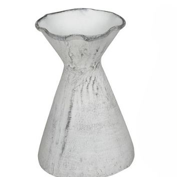 Vase aus Metall in weiss Variante 1