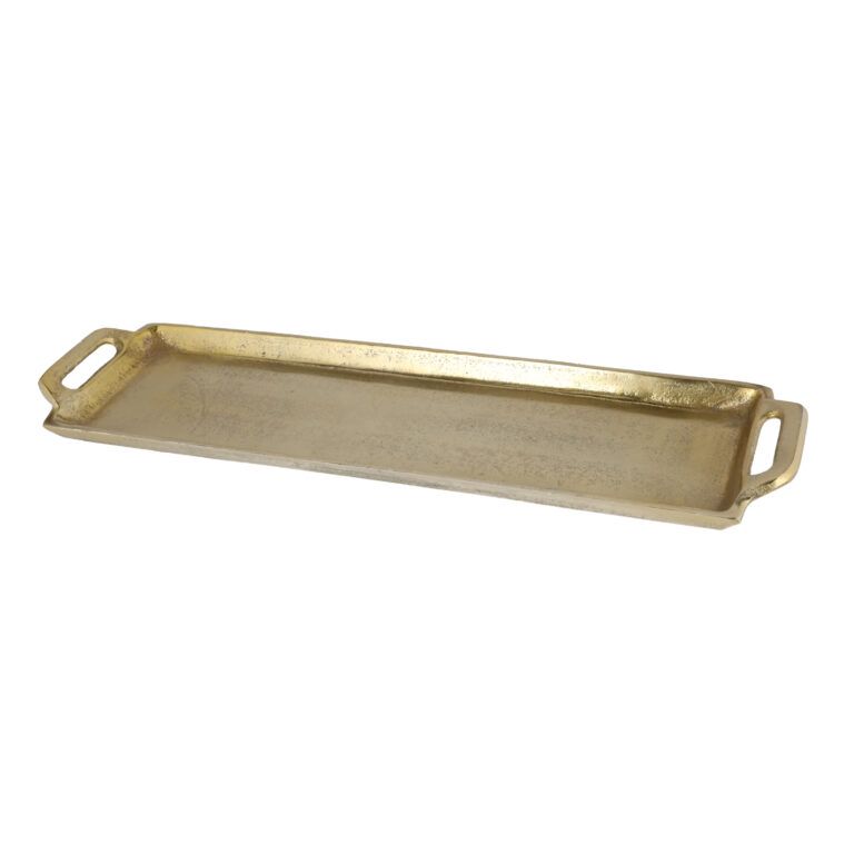 Teller Tablett aus Metall in Gold 45 cm