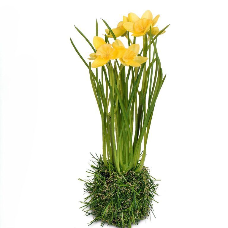 Narzisse auf Grassockel künstlich