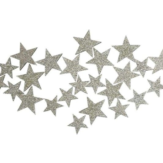 Deko Sterne "Streudeko" in Gold mit Glitter 24 Stück