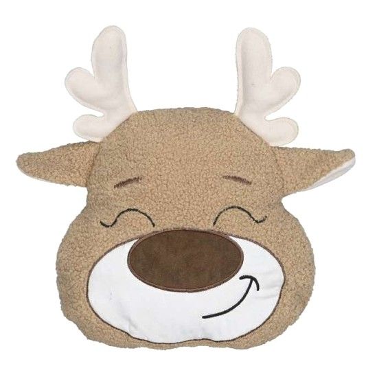 Kissen Elch aus flauschigem Teddystoff Kissen Elch aus flauschigem Teddystoff