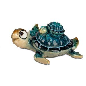 Schildkröte "Harry" mit Baby in Grün Schildkröte "Harry" mit Baby in Grün