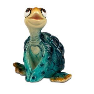 Schildkröte "Harry" sitzend in blau Schildkröte "Harry" sitzend in blau
