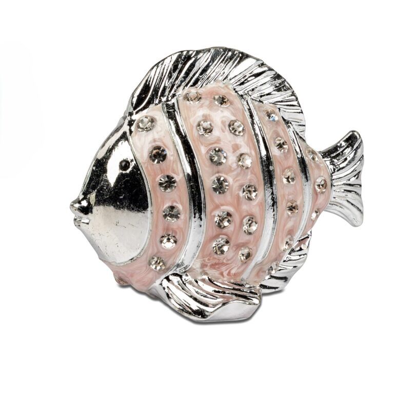 Fisch blau Pearl-Silber aus Kunststein