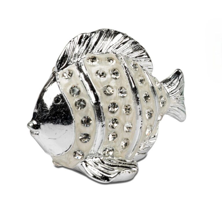 Fisch blau Pearl-Silber aus Kunststein