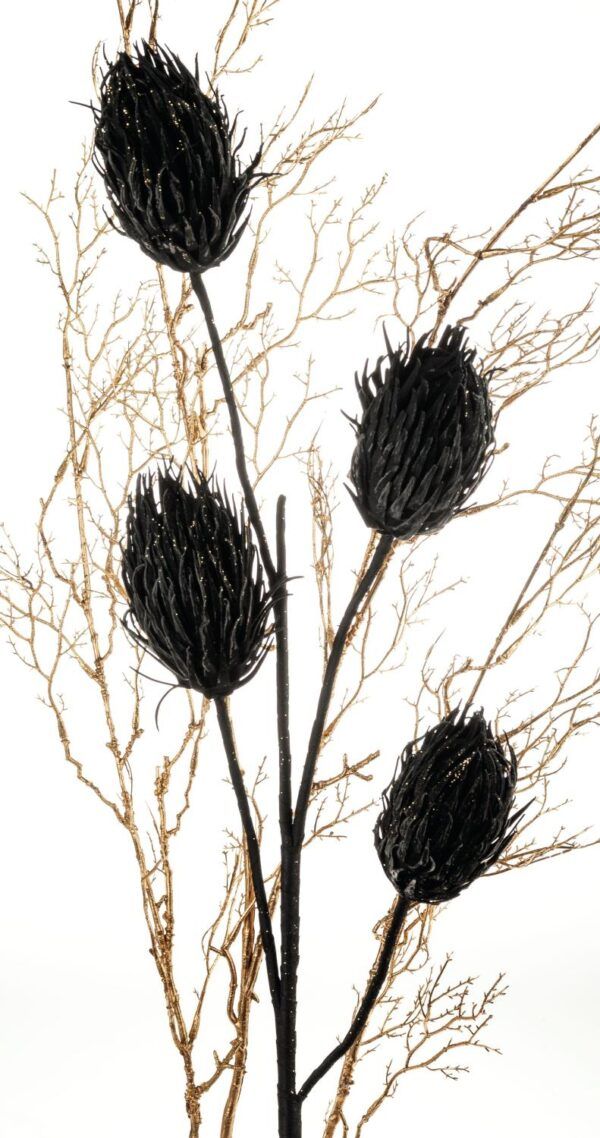 Kunstblume Mistelzweig Softflower in schwarz 118 cm
