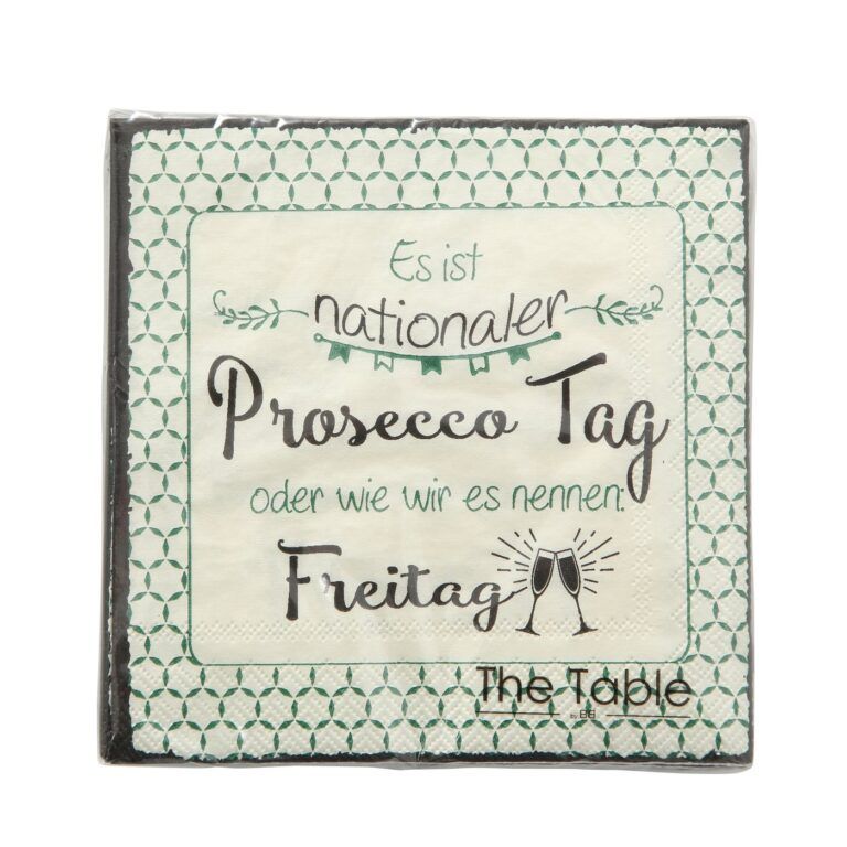 Serviette Cocktail mit Spruch: Nationaler Prosecco Tag