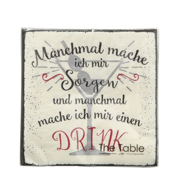 Serviette Cocktail mit Spruch: Nationaler Prosecco Tag