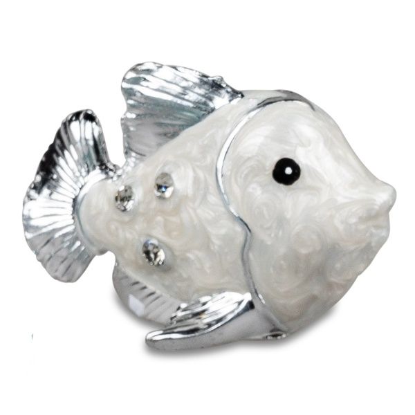 Fisch rosa Pearl-Silber aus Kunststein