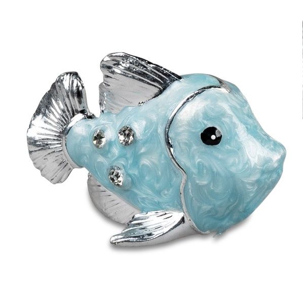 Fisch rosa Pearl-Silber aus Kunststein