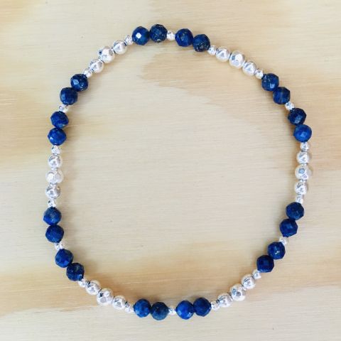 Armband Hämatit gepresst-bedampft Lapislazuli Armband Hämatit gepresst-bedampft Lapislazuli