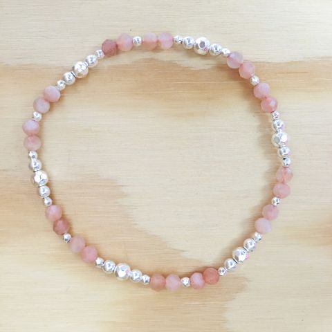 Armband Hämatit gepresst-bedampft oranger Mondstein Armband Hämatit gepresst-bedampft oranger Mondstein