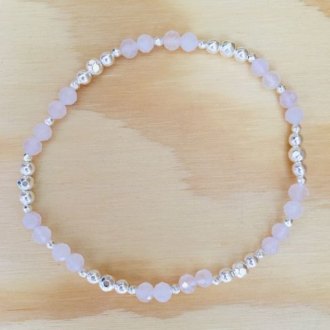 Armband Hämatit gepresst-bedampft Granat