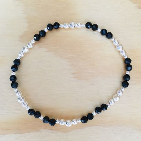 Armband Hämatit gepresst-bedampft Granat