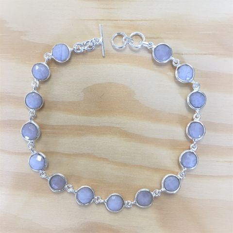 Armband mit facettierterm Chalcedon