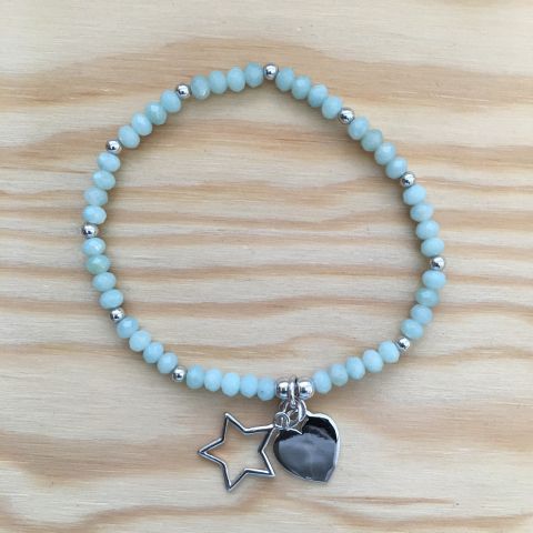 Armband aus Edelstein Amazonit mit Anhänger