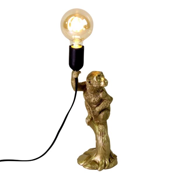 Tischlampe Affe in gold klein