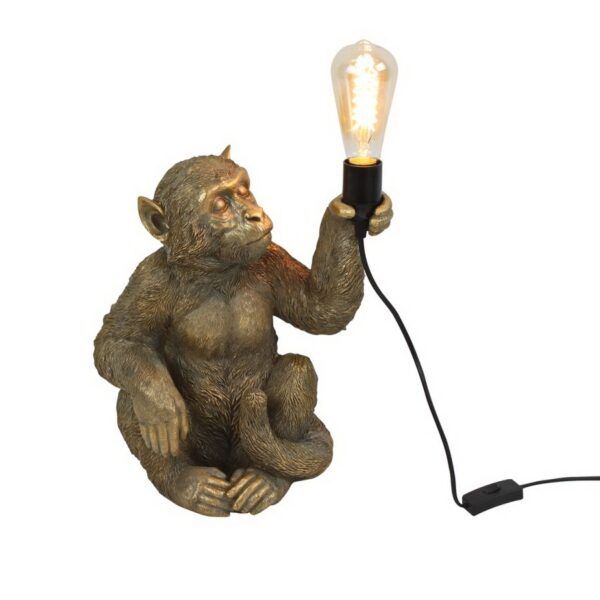 Tischlampe Affe Abu, sitzend in gold