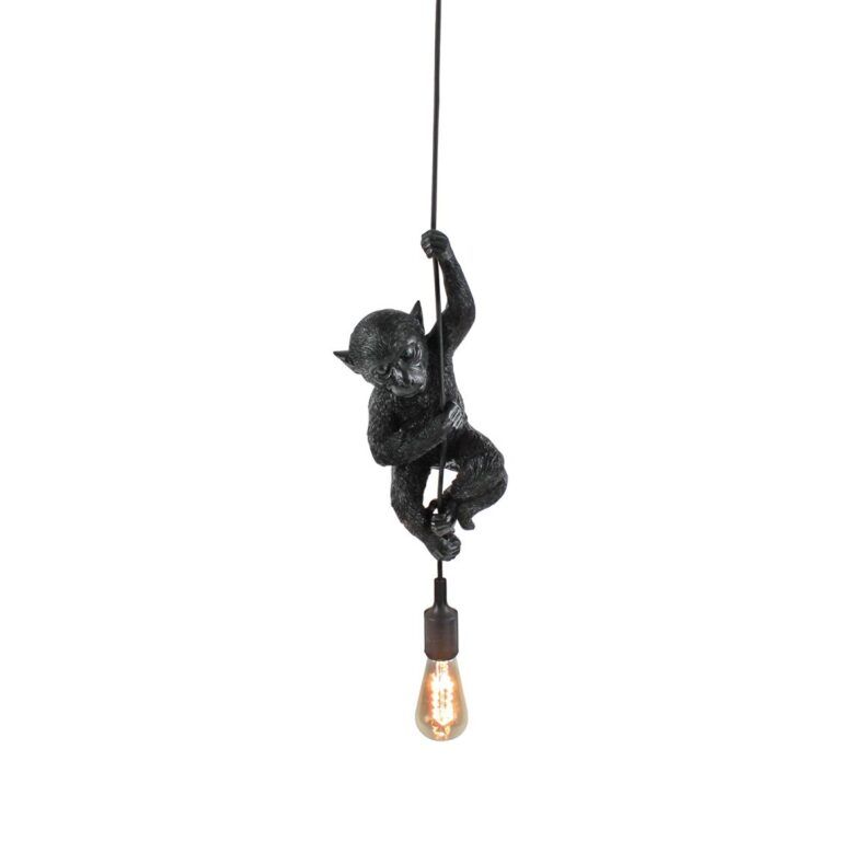 Deckenlampe Affe Chip in Schwarz