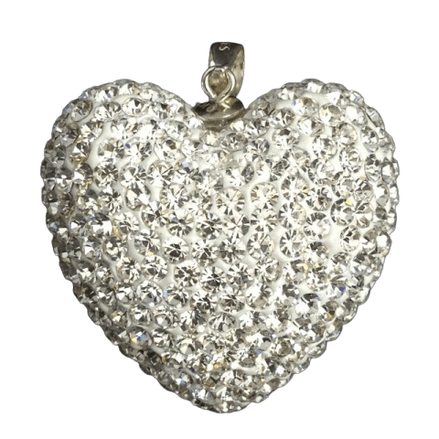 Anhänger für Kette in Silber Herz mit Zirkonia