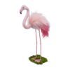 Flamingo auf Rasen in Pink mit Federn in 3 Grössen