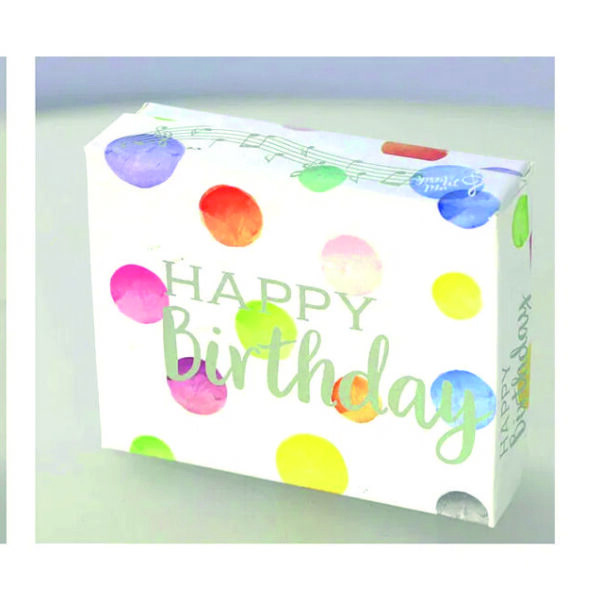 Geldgeschenk Musikbox aus Karton "Happy Birthday"