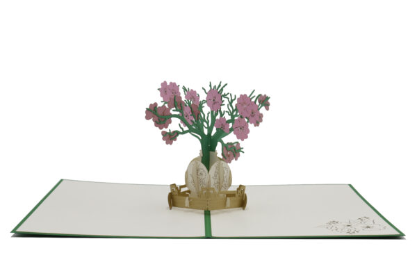 Karte 3D mit Blumenstrauss in Vase