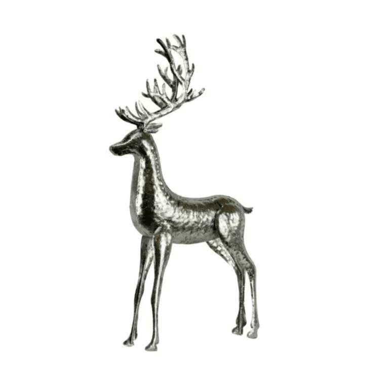 Elch Kantenhocker mit LED-Lichtern am Geweih 60 cm