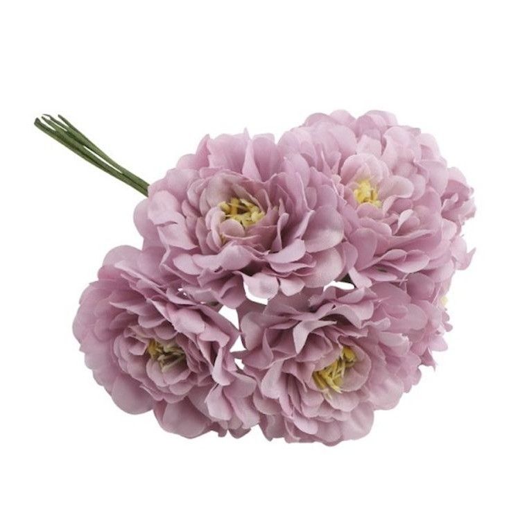 Camelia Mini 6 Stück in hellem Lila 13 cm