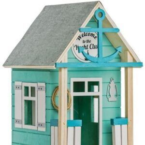 Strandhaus aus Holz in mint