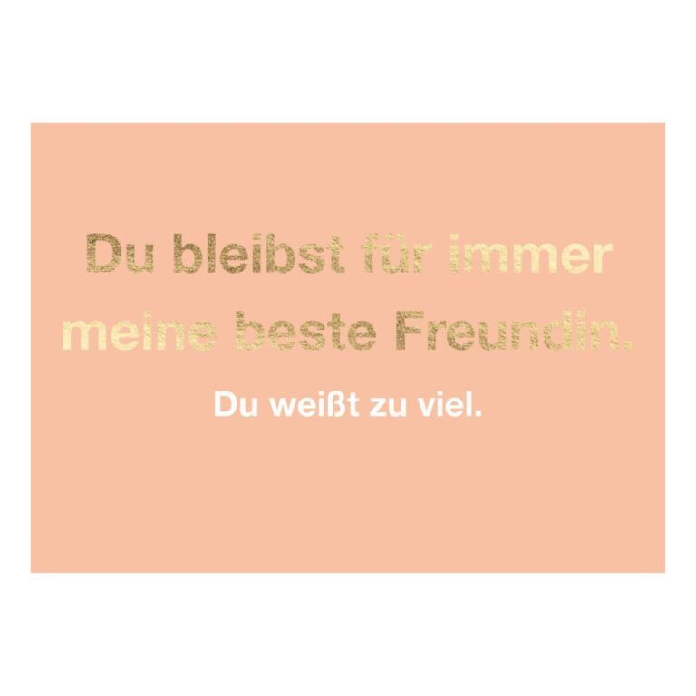 Postkarte A6 Humor: Du bleibst für immer meine beste...