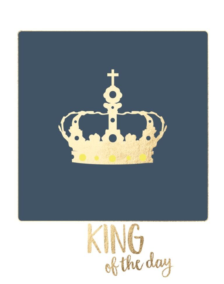 Faltkarte A6 Geburtstag: King of the day