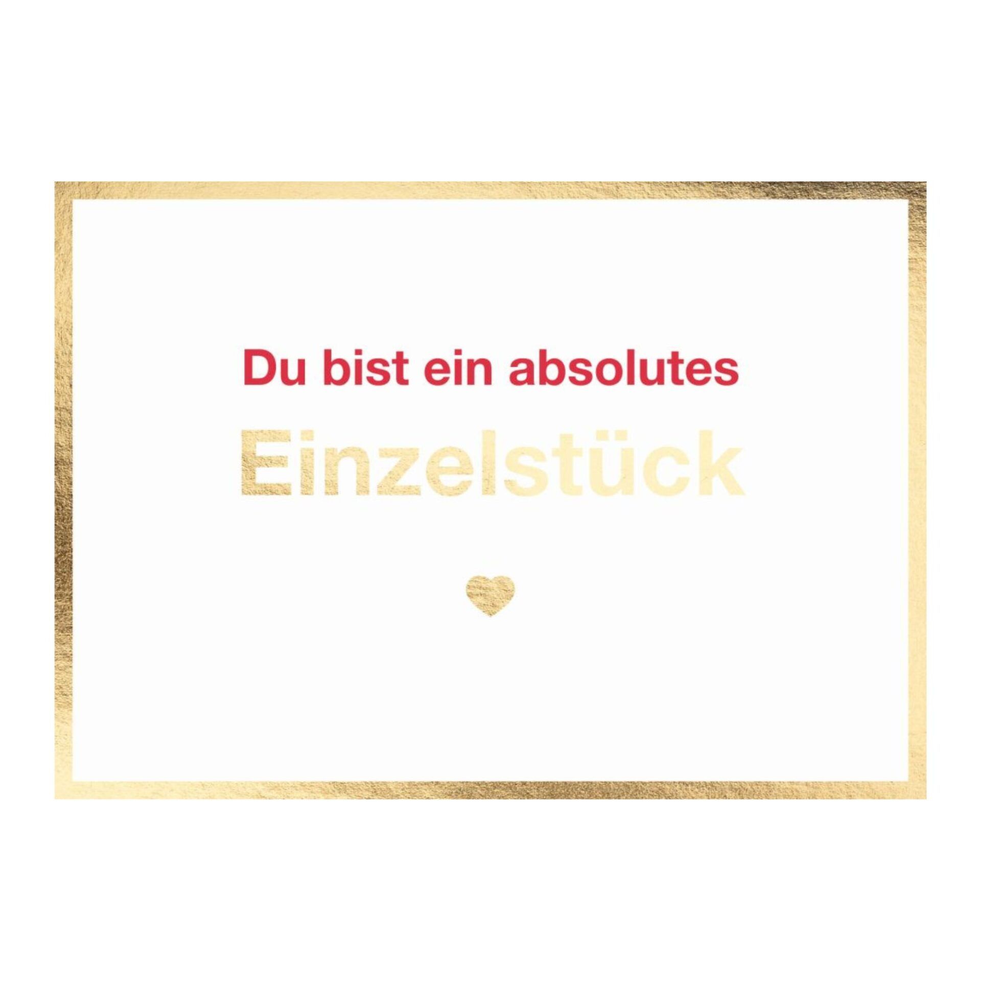 Postkarte A6 Gefühle: Du bist ein absolutes Einzelstück Postkarte A6 Gefühle: Du bist ein absolutes Einzelstück