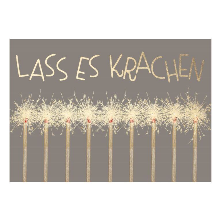 Faltkarte A6 Geburtstag: Lass es krachen