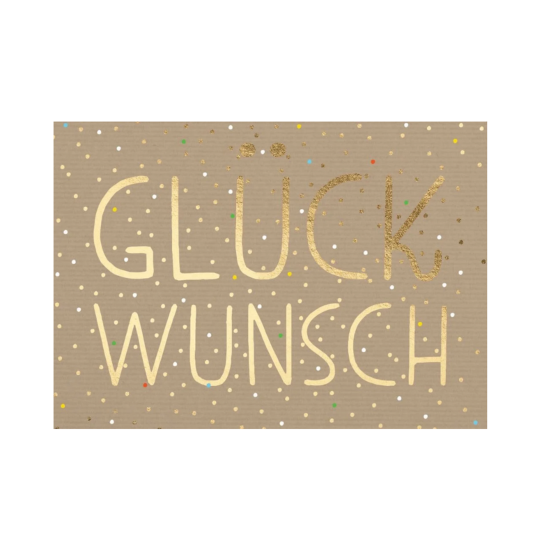 Postkarte A6 Glückwunsch: Glückwunsch Konfetti