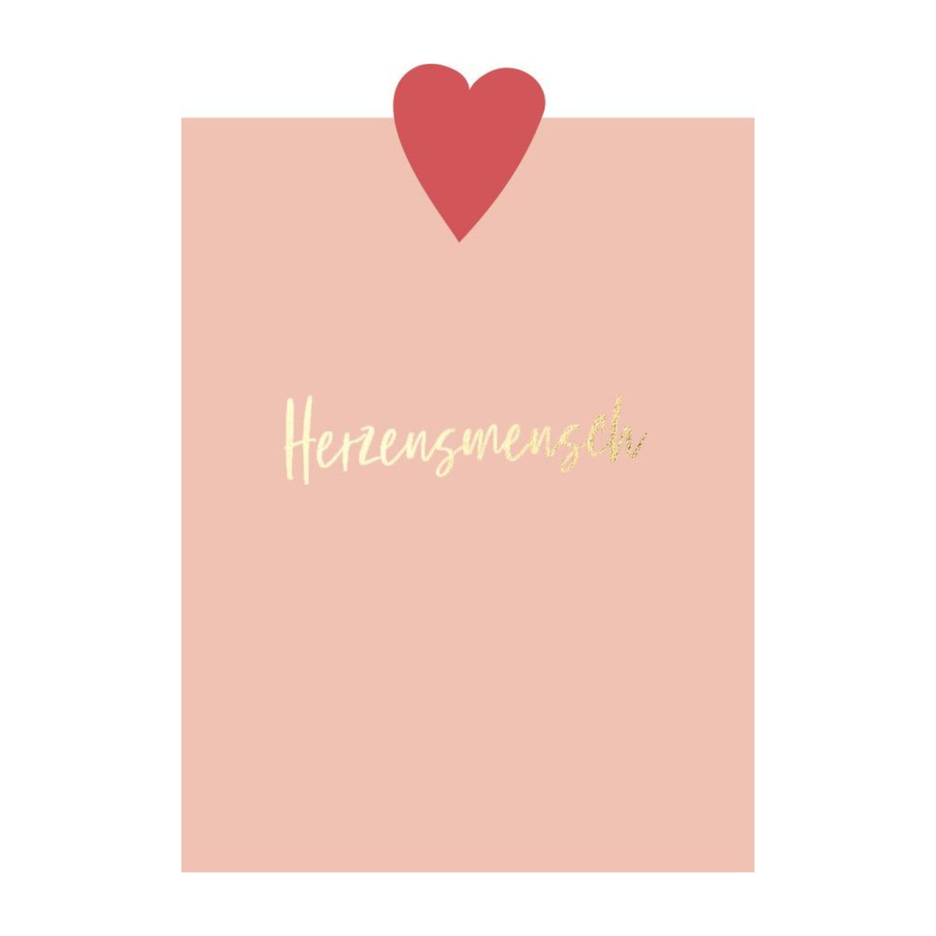 Postkarte A6 Gefühle: Herzensmensch mit gestanztem Herz Postkarte A6 Gefühle: Herzensmensch mit gestanztem Herz