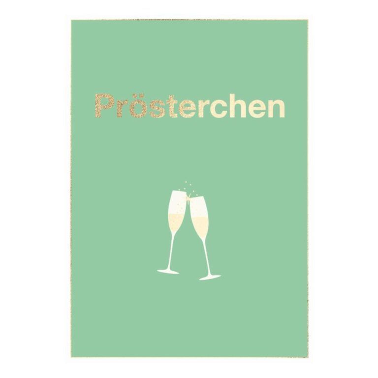 Postkarte A6 Humor: Prösterchen