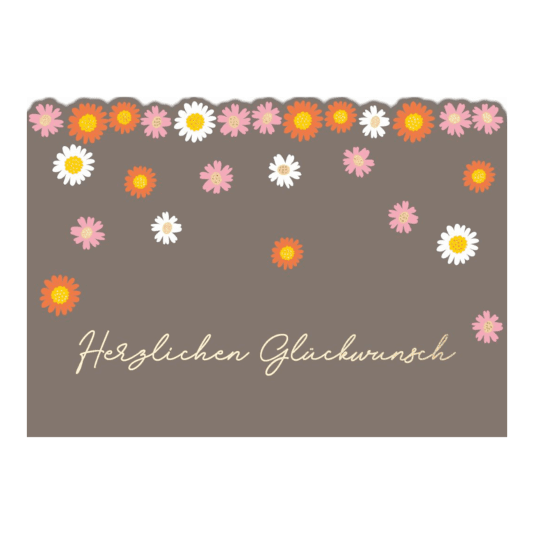 Postkarte A6 Geburtstag: "Herzlichen Glückwunsch"
