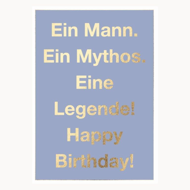 Faltkarte A6 Geburtstag: Ein Mann. Ein Mythos. Eine Legende!...