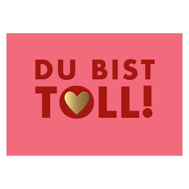 Faltkarte B6 Gefühle: Du bist toll!