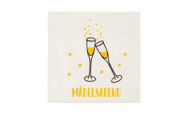 Serviette mit Spruch: Mädelsabend
