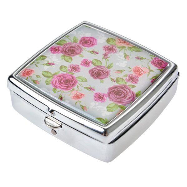 Pillendose Tablettenbox im Shabby-Style Rosen