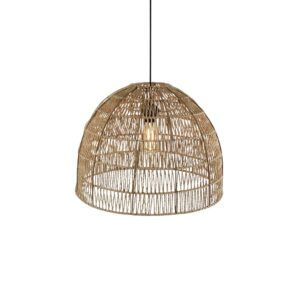 Deckenlampe mit Schnur in braun Glockenform